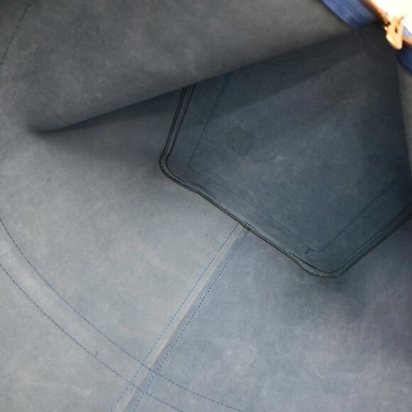 LOUIS VUITTON LV Logo Keepall 55 Travel Hand Bag Epi Leather Blue - Picture 12 of 14